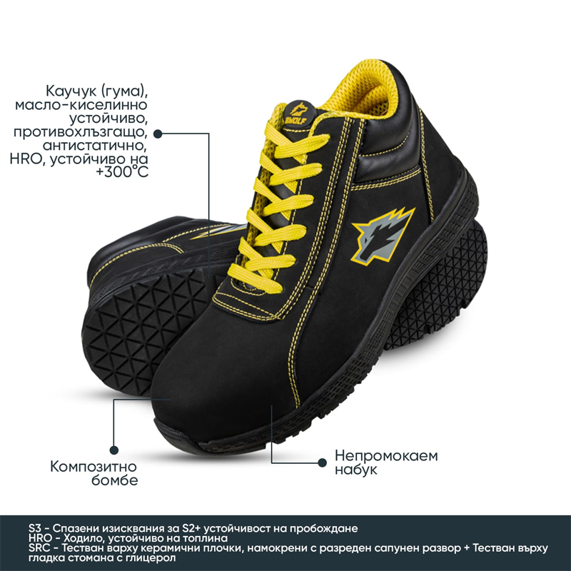 Botas de seguridad con puntera FLASH Hi S3 BWOLF