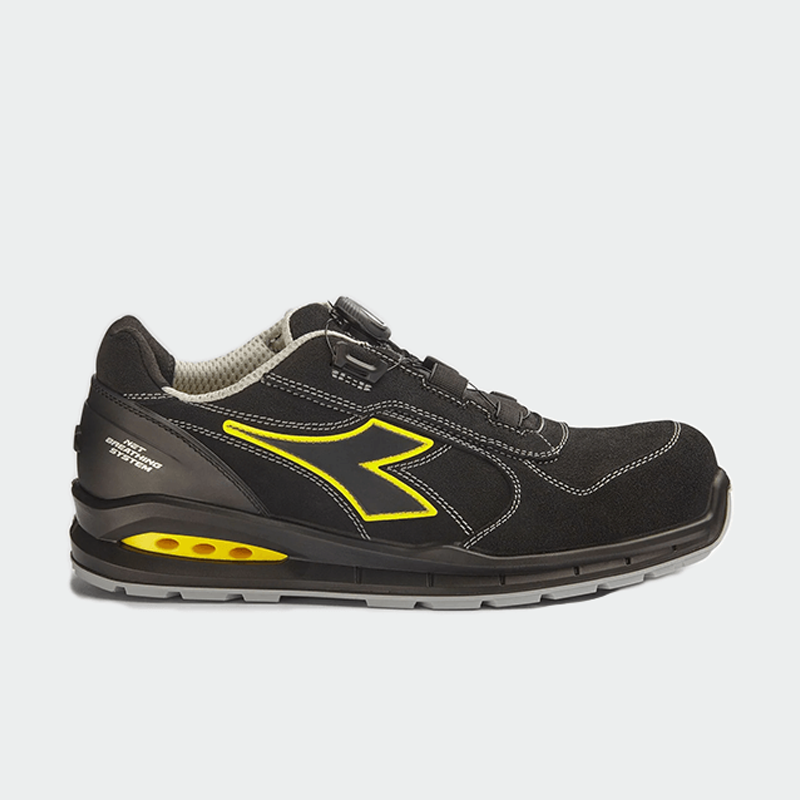 Low work shoes with a toe cap RUN NET AIRBOX BOA LOW S3S