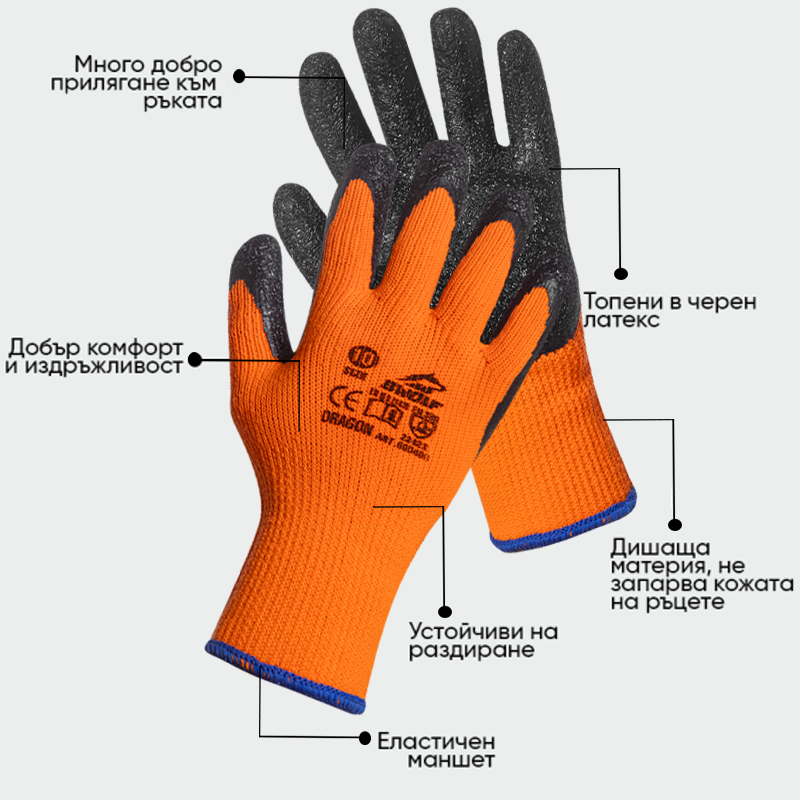 Guantes de látex DRAGON BWOLF