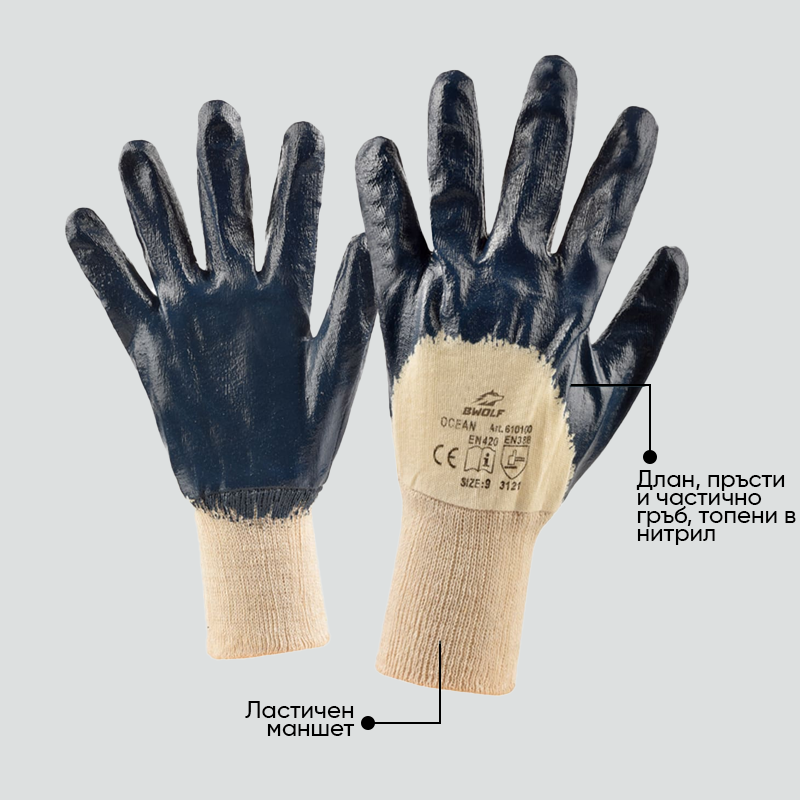 Guantes de nitrilo OCEAN BWOLF