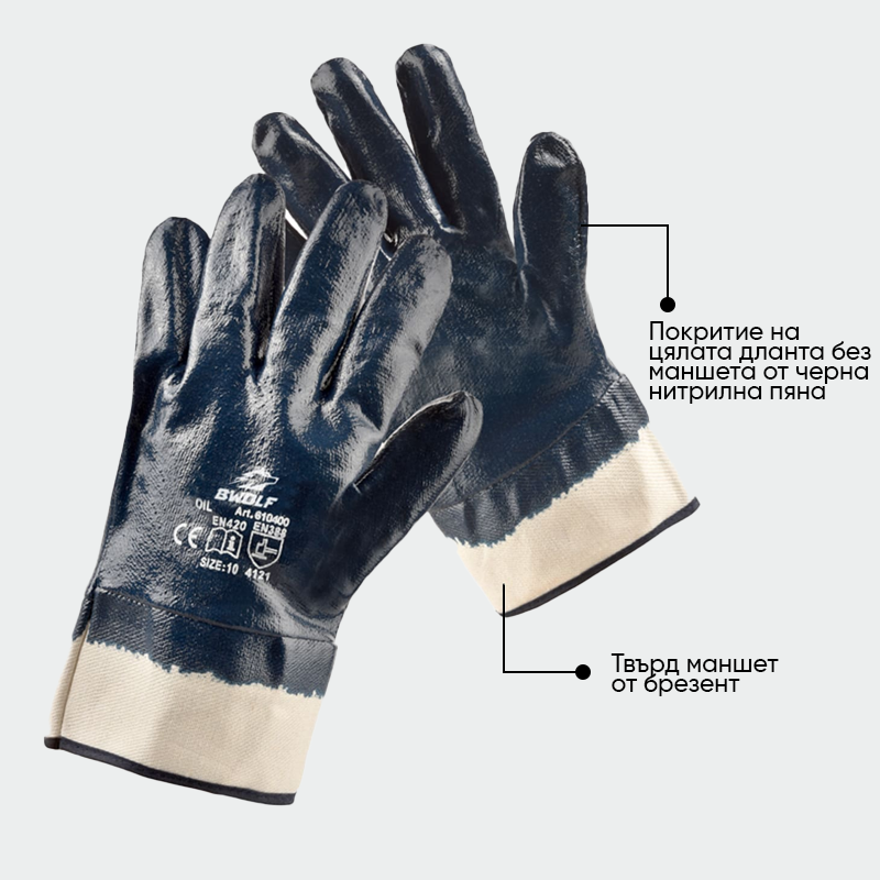 Guantes de nitrilo OIL BWOLF