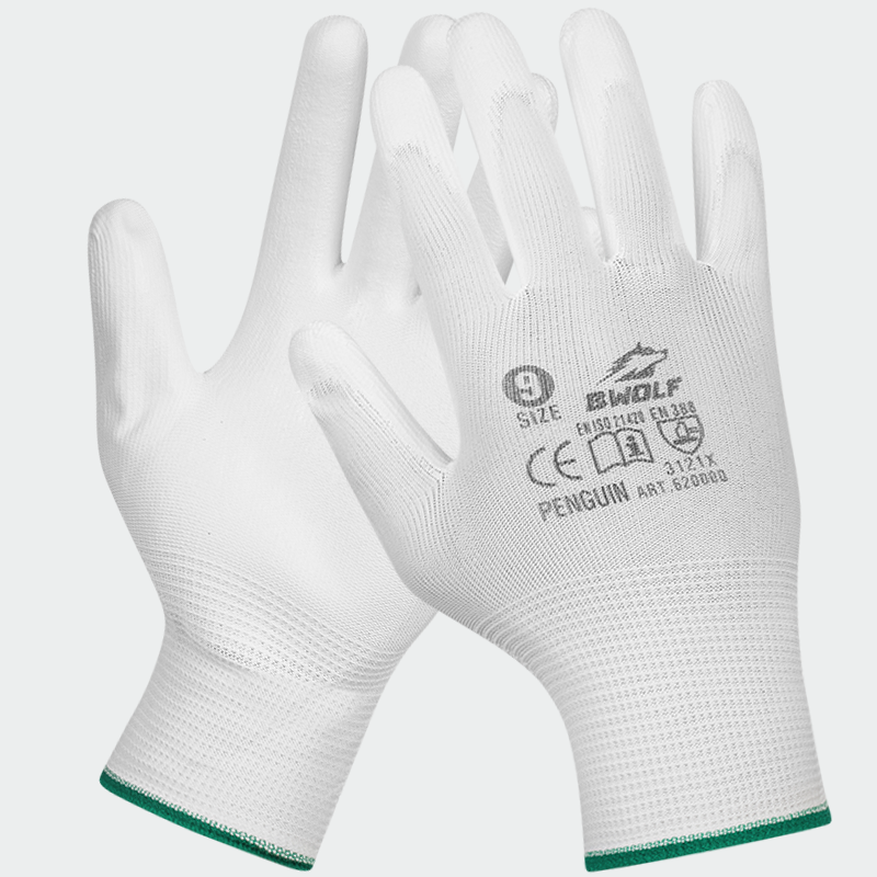 Guantes de poliuretano PENGUIN blancos BWOLF