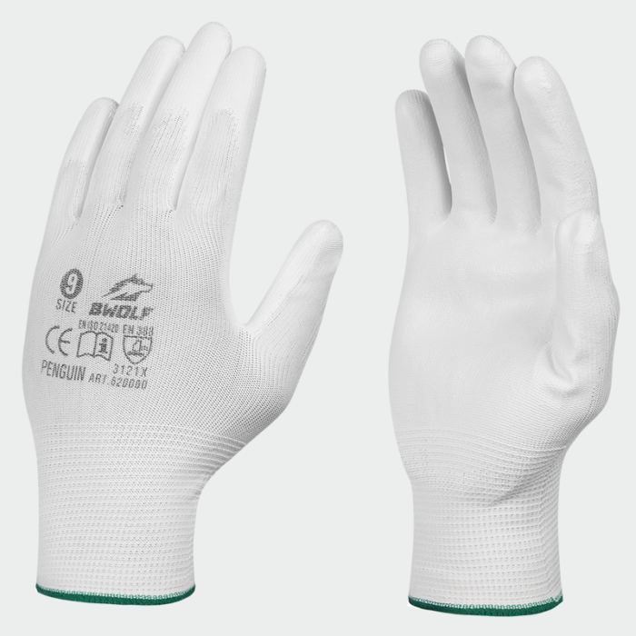 Guantes de poliuretano PENGUIN blancos BWOLF