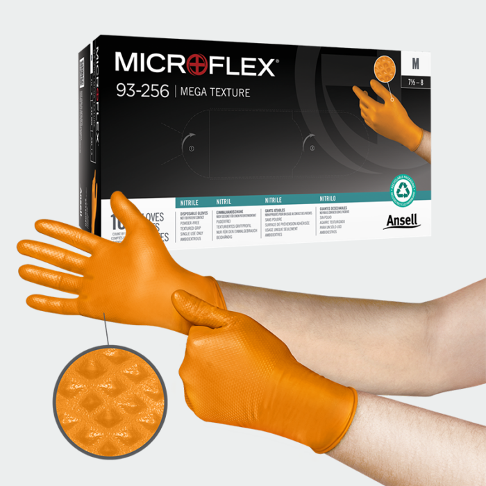 Guantes de nitrilo Microflex 93-256 Ansell