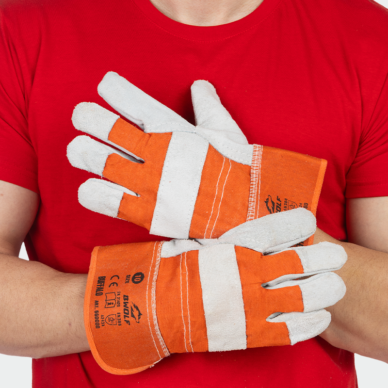 Guantes de trabajo de cuero de invierno BUFFALO BWOLF