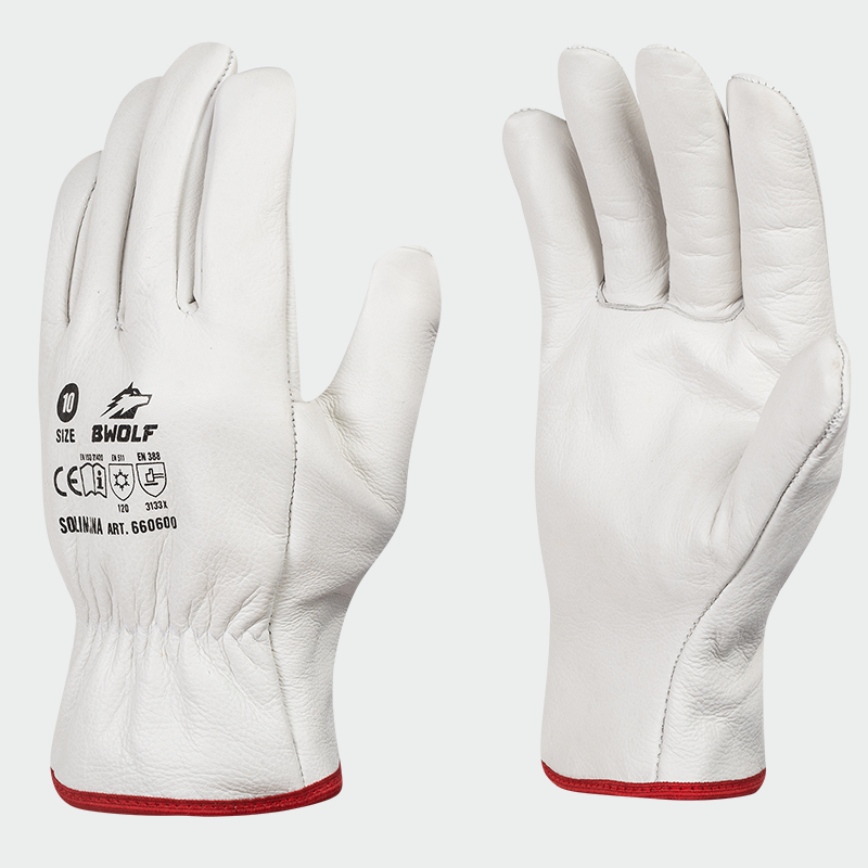 Leather work gloves SOLIMANA