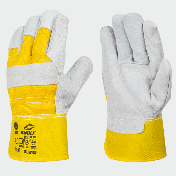 Guantes de trabajo de cuero de invierno BEAR BWOLF
