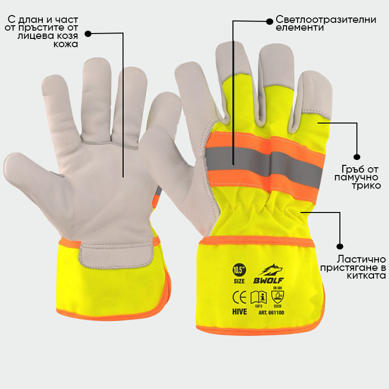 Guantes de trabajo de cuero HIVE BWOLF