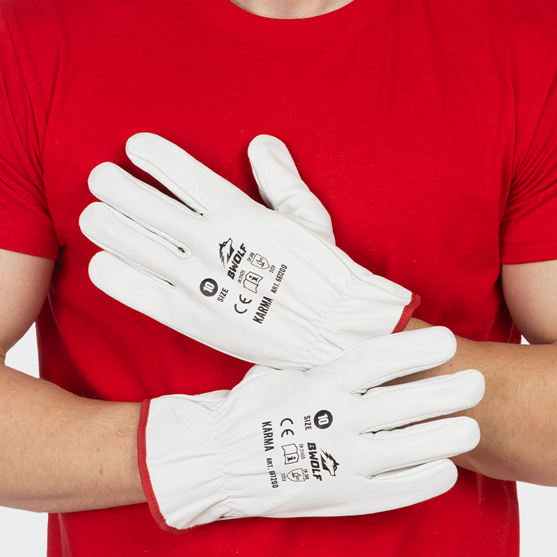 Guantes de trabajo de cuero KARMA BWOLF