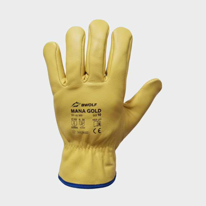 Guantes de trabajo de cuero MANA GOLD BWOLF