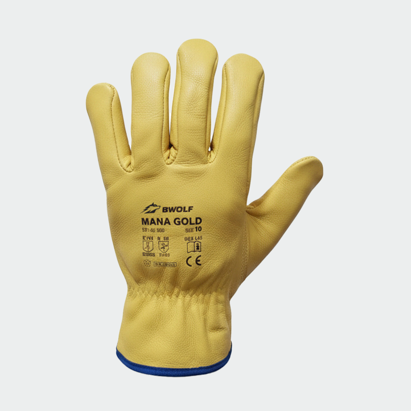 Leather work gloves MANA GOLD