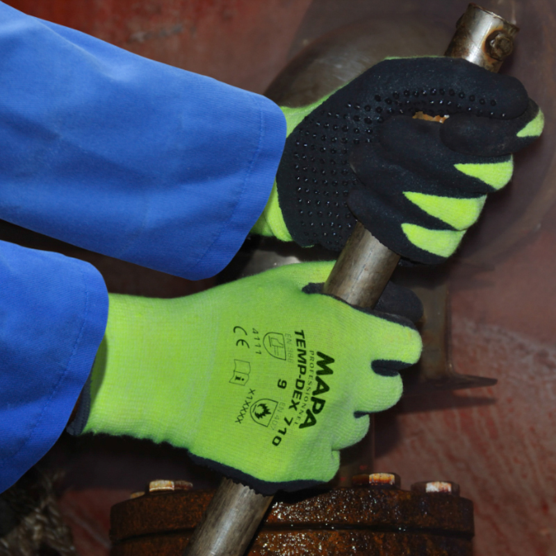 Guantes resistentes al calor TEMPDEX 710 Mapa