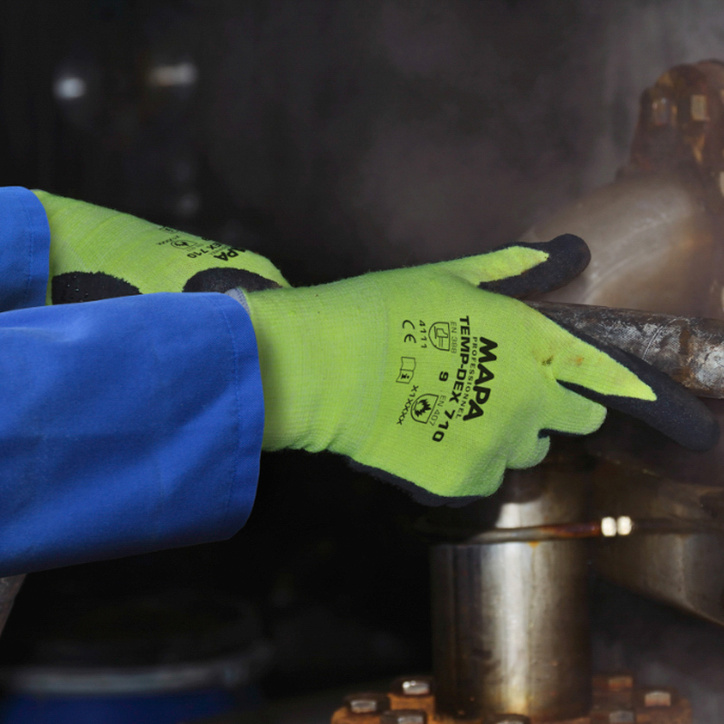 Guantes resistentes al calor TEMPDEX 710 Mapa