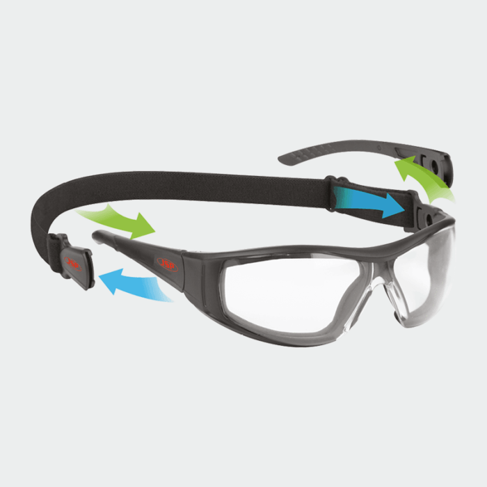 Gafas de seguridad STEALTH ™ HYBRID transparentes JSP