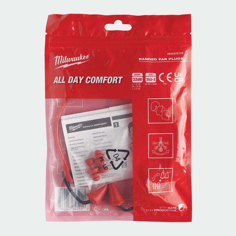 Tapones auditivos M BANDED EAR PLUGS Milwaukee