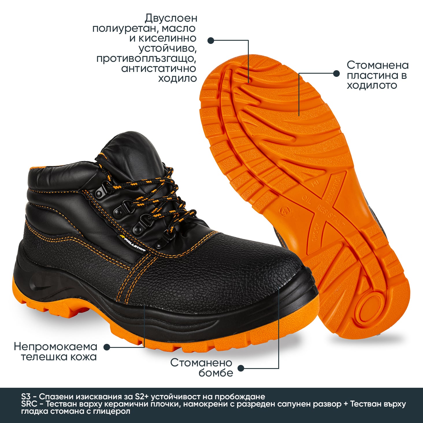 Botas de seguridad con puntera VIPER Hi S3 Pallstar