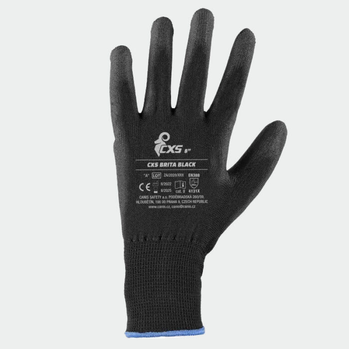 Guantes de poliuretano BRITA negros CXS
