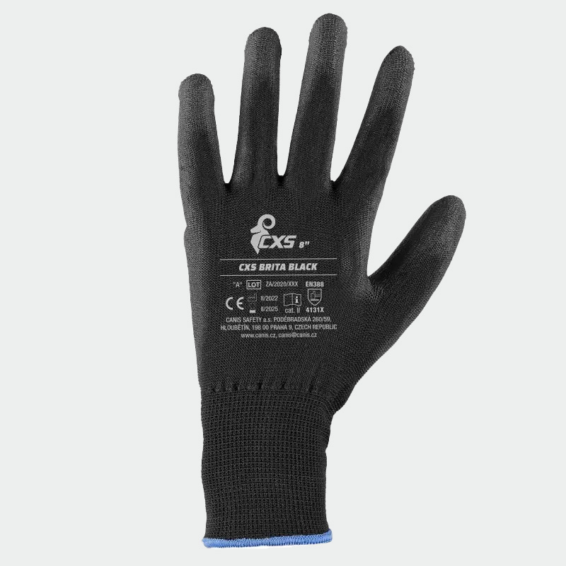 Guantes de poliuretano BRITA negros CXS