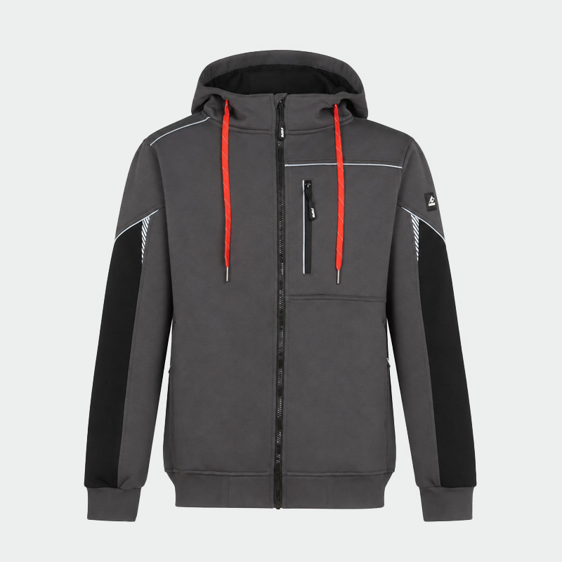 Sweatshirt with zipper DAYTONA Hoodie BWOLF