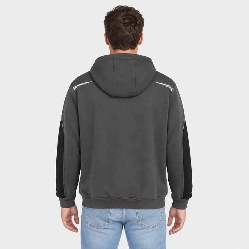 Sweatshirt with zipper DAYTONA Hoodie BWOLF